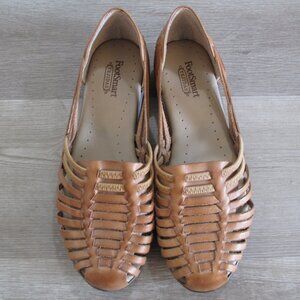 FOOTSMART TEJIDAS Leather Huarache Sandals 90s Y2K